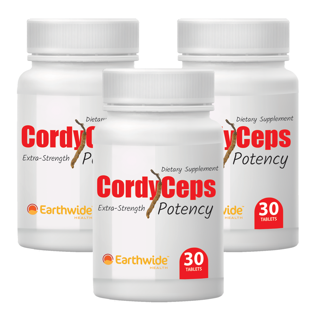 Cordyceps Potency - Essential Course - 3 bottles of 30 tablets